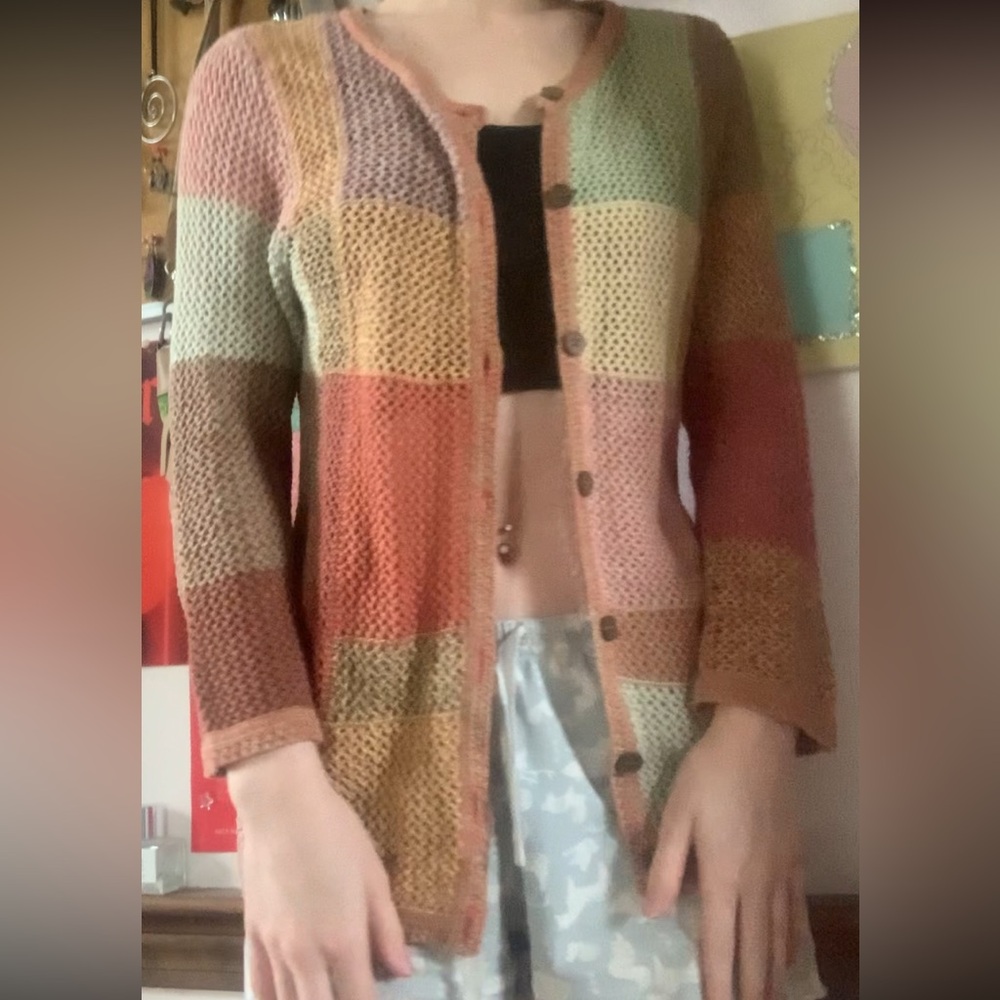 color block cardigan